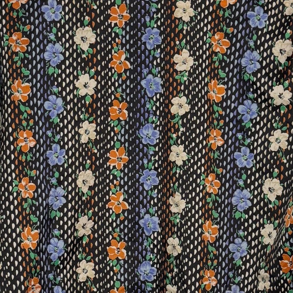 Vintage 1970s Kmart Dagger Collar Floral Button Up Blouse Size 40 XL - Picture 7 of 9